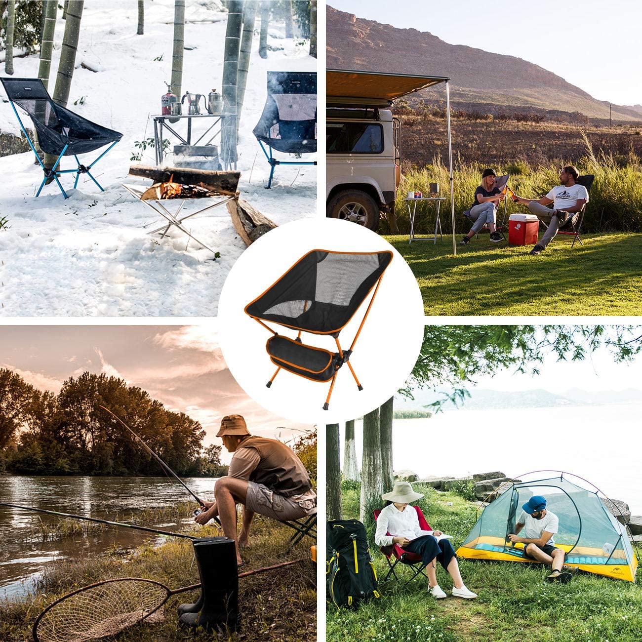 Chaise Pliante Camping Outsunny – Neuve, Compacte Et Pratique