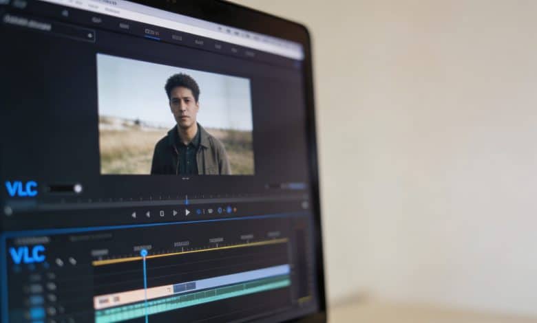 ecran d ordinateur montrant vlc decoupant une video